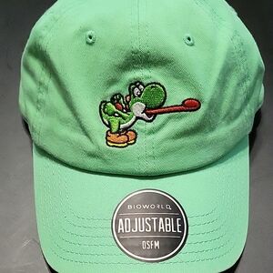 Super Mario Mint Green Yoshi Dad Hat.
